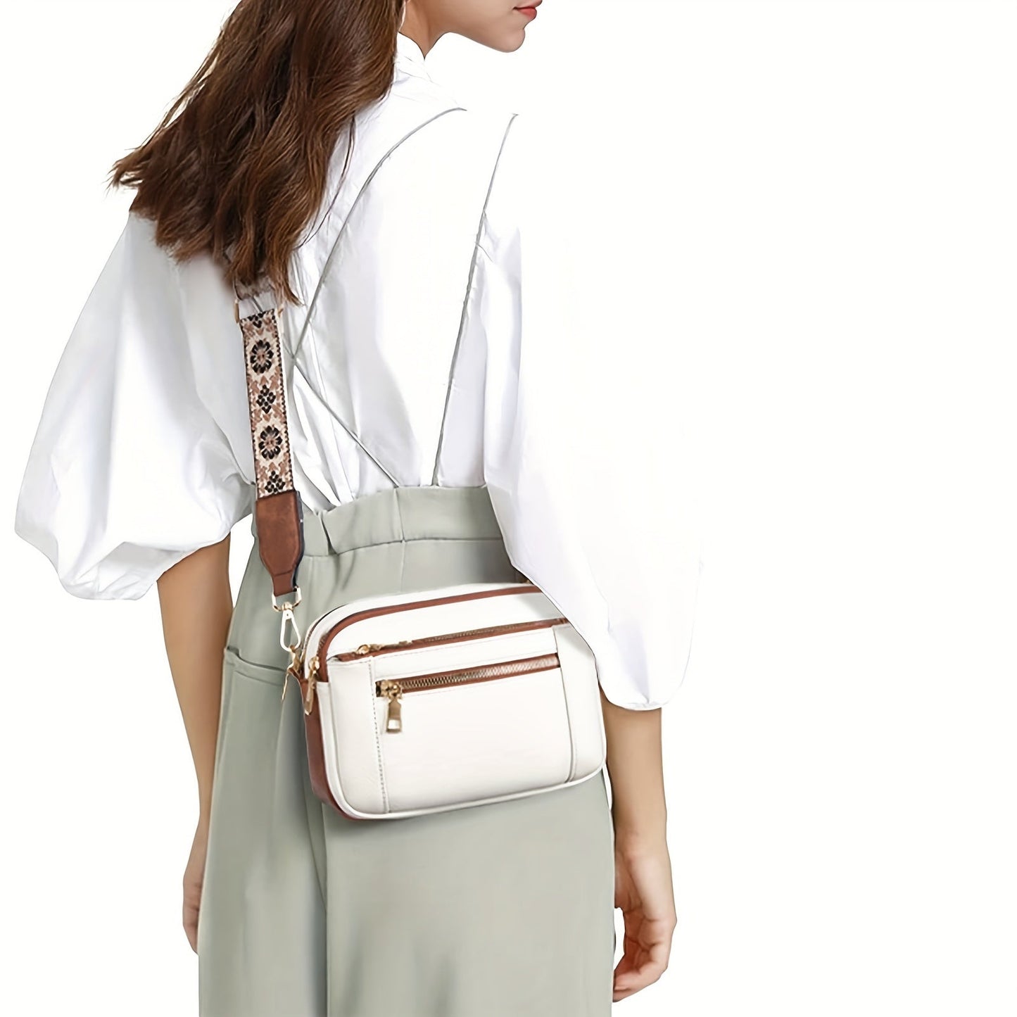 Women's Boho-Chic Vegan Leather Crossbody Bag