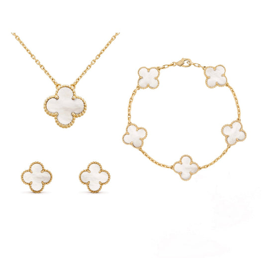Women's Clover Jewelry Set – Stylish, Nickel-Free & Adjustable
