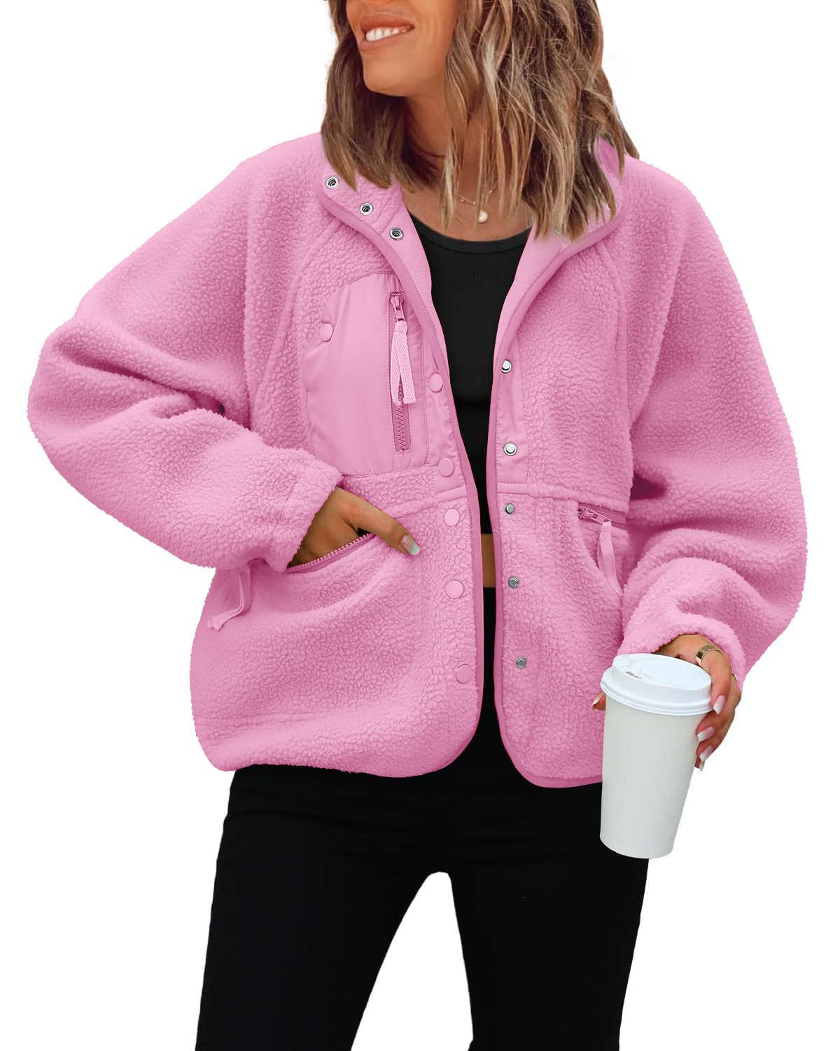 Women's Cozy Fleece Jacket with Practical Pockets