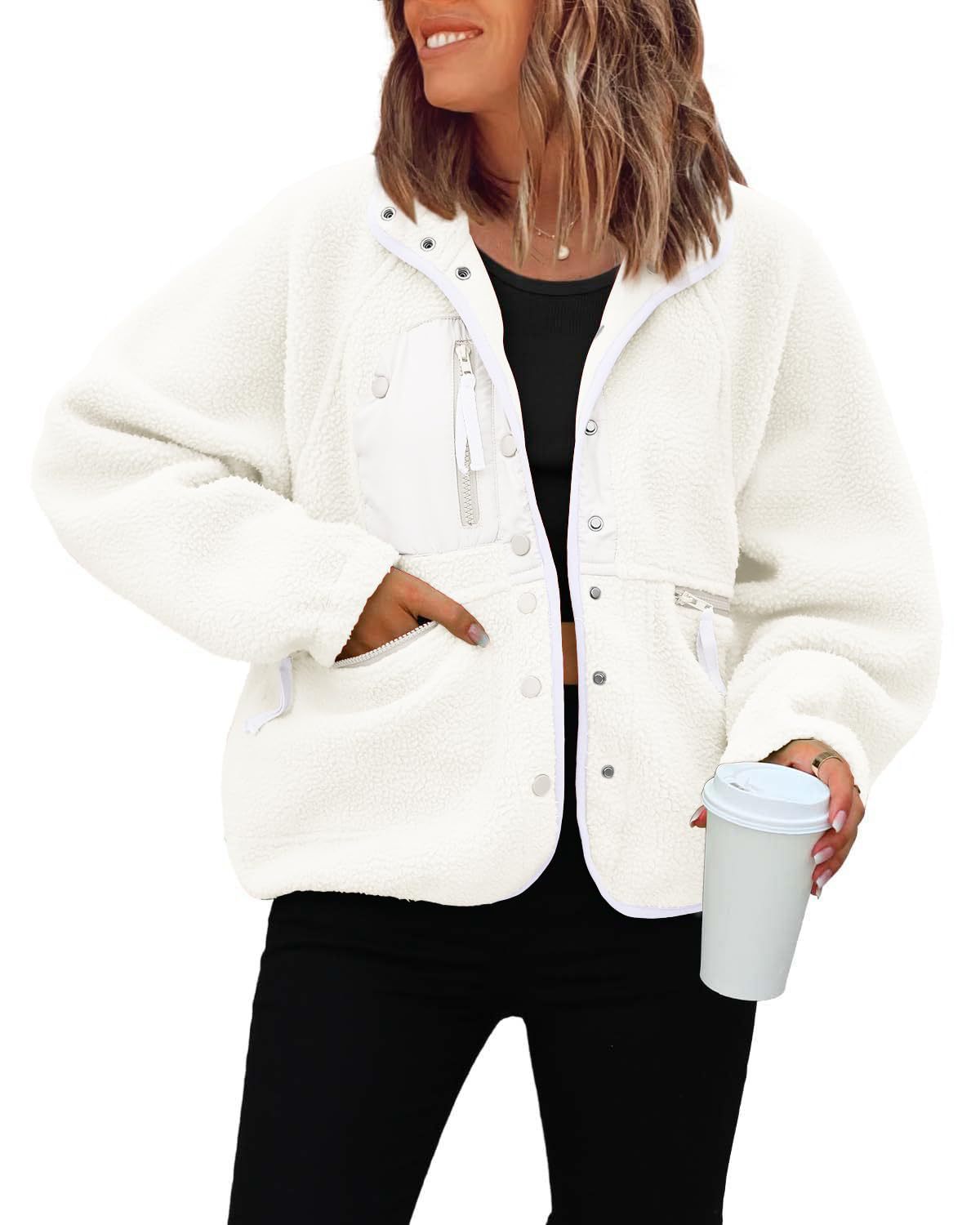 Women's Cozy Fleece Jacket with Practical Pockets