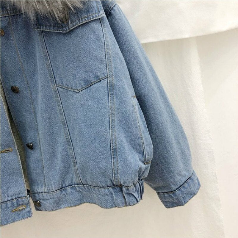 Women's Denim Winter Coat