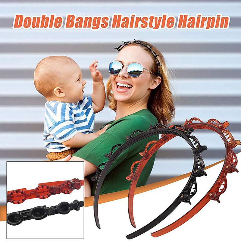 Women's Double Layer Hair Styling Headband Clips
