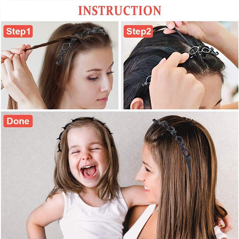 Women's Double Layer Hair Styling Headband Clips