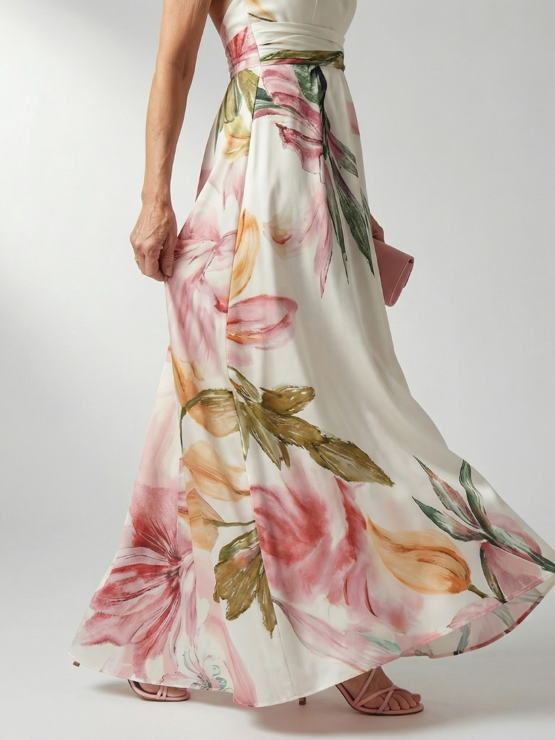 Women's Halter A-Line Maxi Dress
