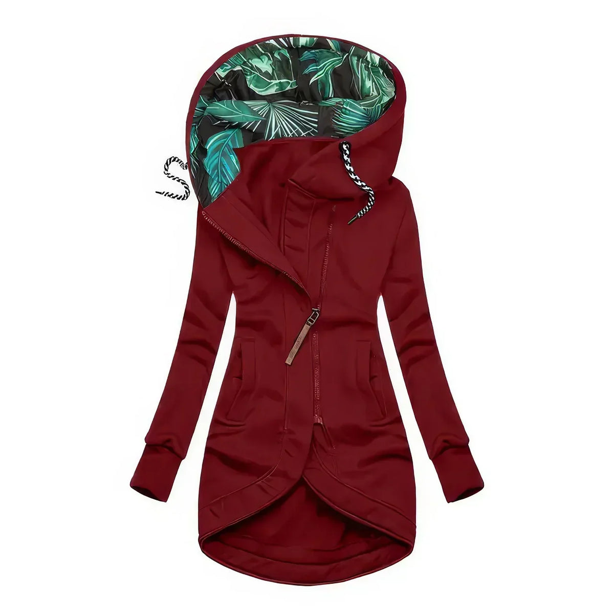 Women's Jacket with Printed Contrast Lining