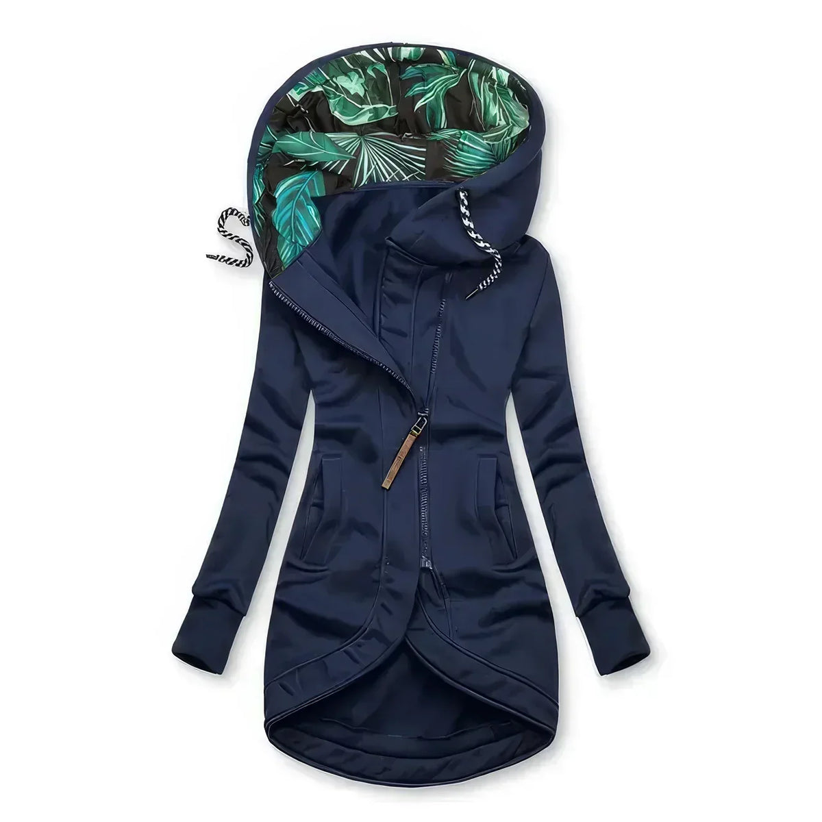 Women's Jacket with Printed Contrast Lining