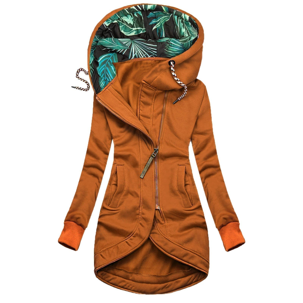 Women's Jacket with Printed Contrast Lining