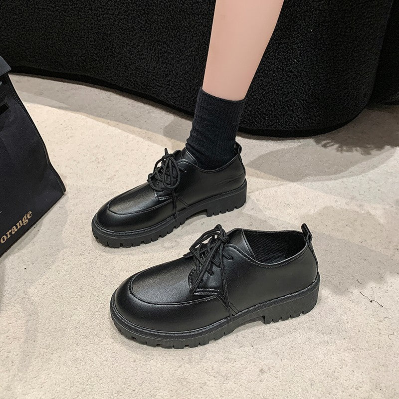 Women's Lace-Up Derby Shoes with Lug Sole, Padded Comfort Footbed and Subtle Platform