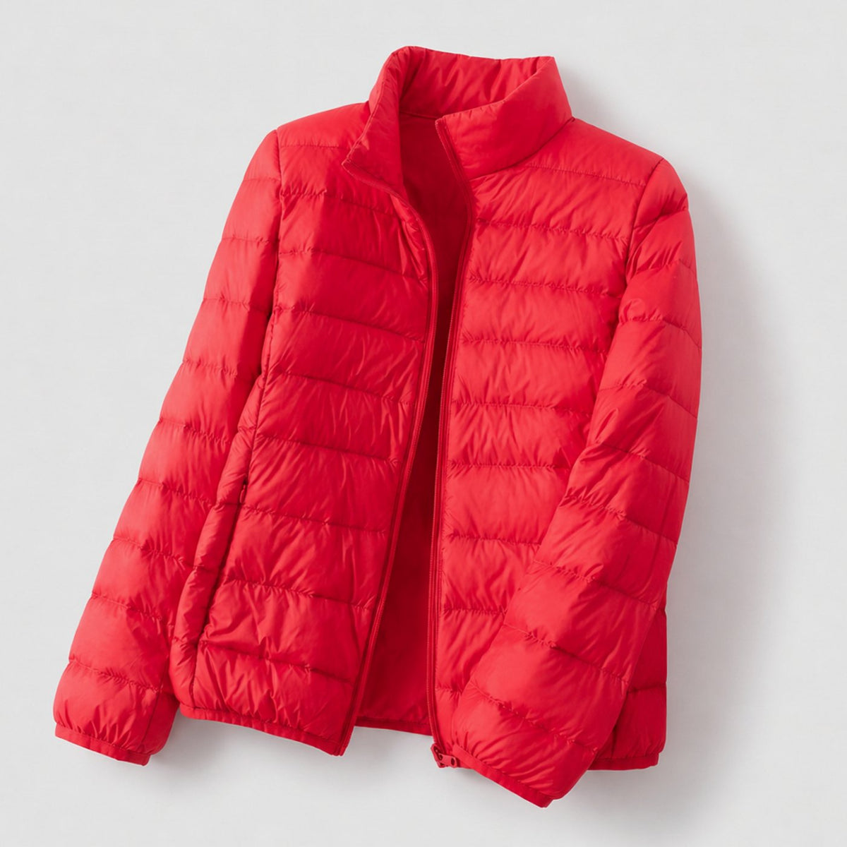 Women's Lightweight Down-Fill Stand-Collar Quilted Jacket