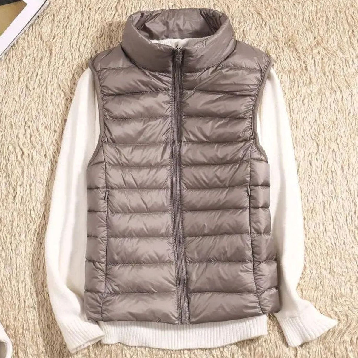 Women's Lightweight Quilted Zip-Front Puffer Vest