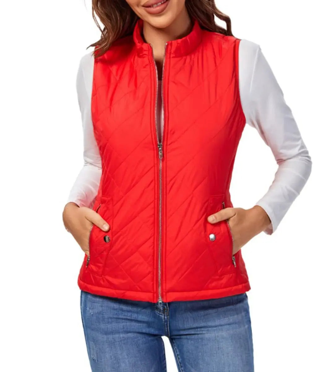 Women's Lightweight Quilted Zip-Up Puffer Vest