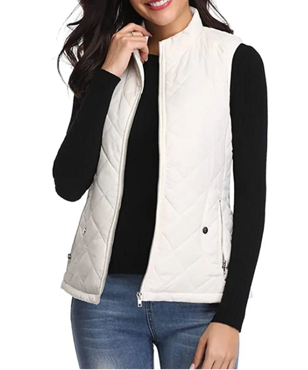 Women's Lightweight Quilted Zip-Up Puffer Vest