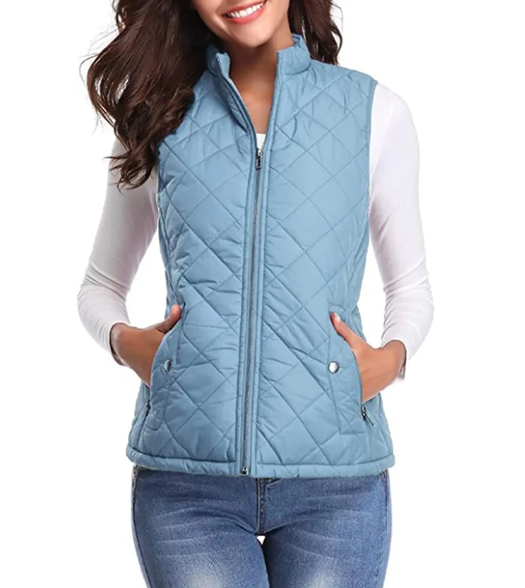 Women's Lightweight Quilted Zip-Up Puffer Vest