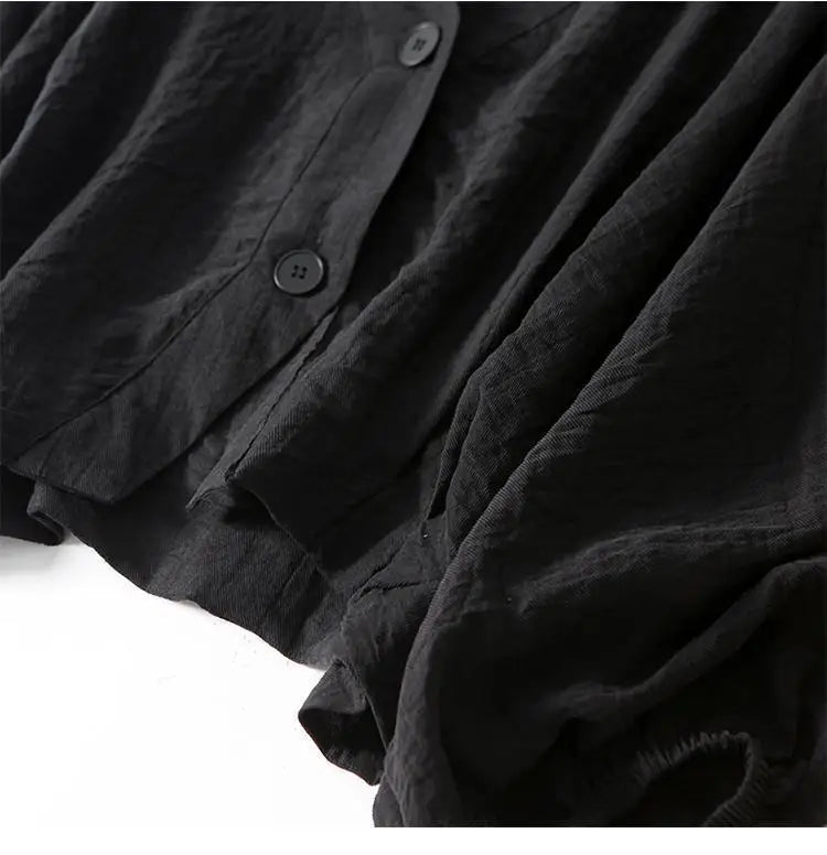 Women's Linen Cropped Blouse