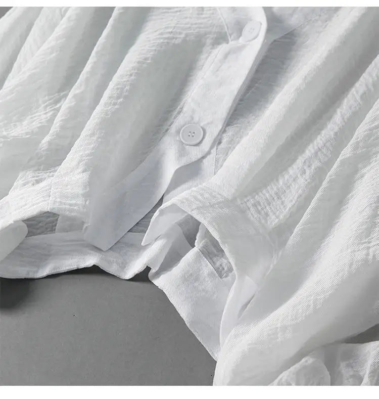 Women's Linen Cropped Blouse