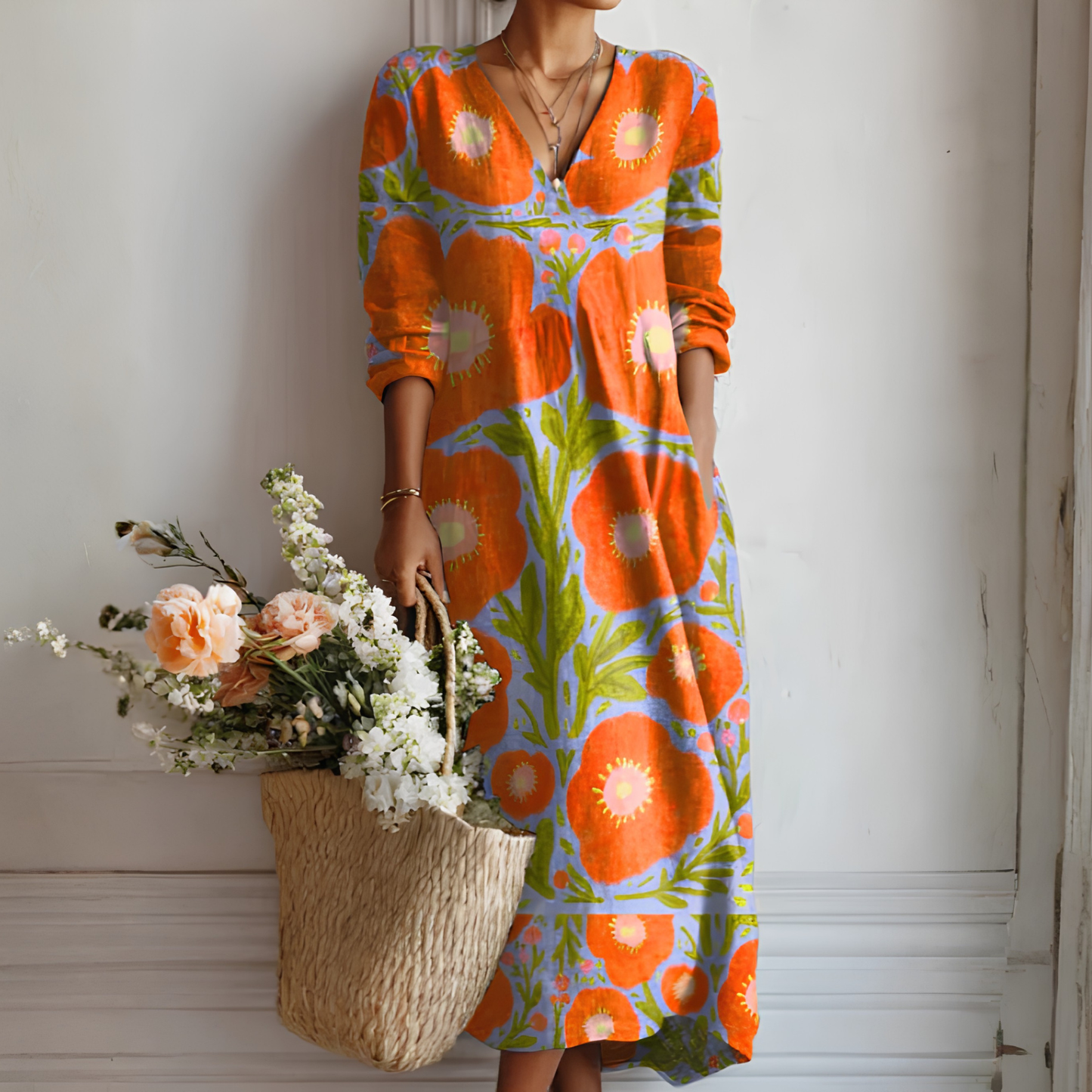 Women's Long-Sleeved Dress