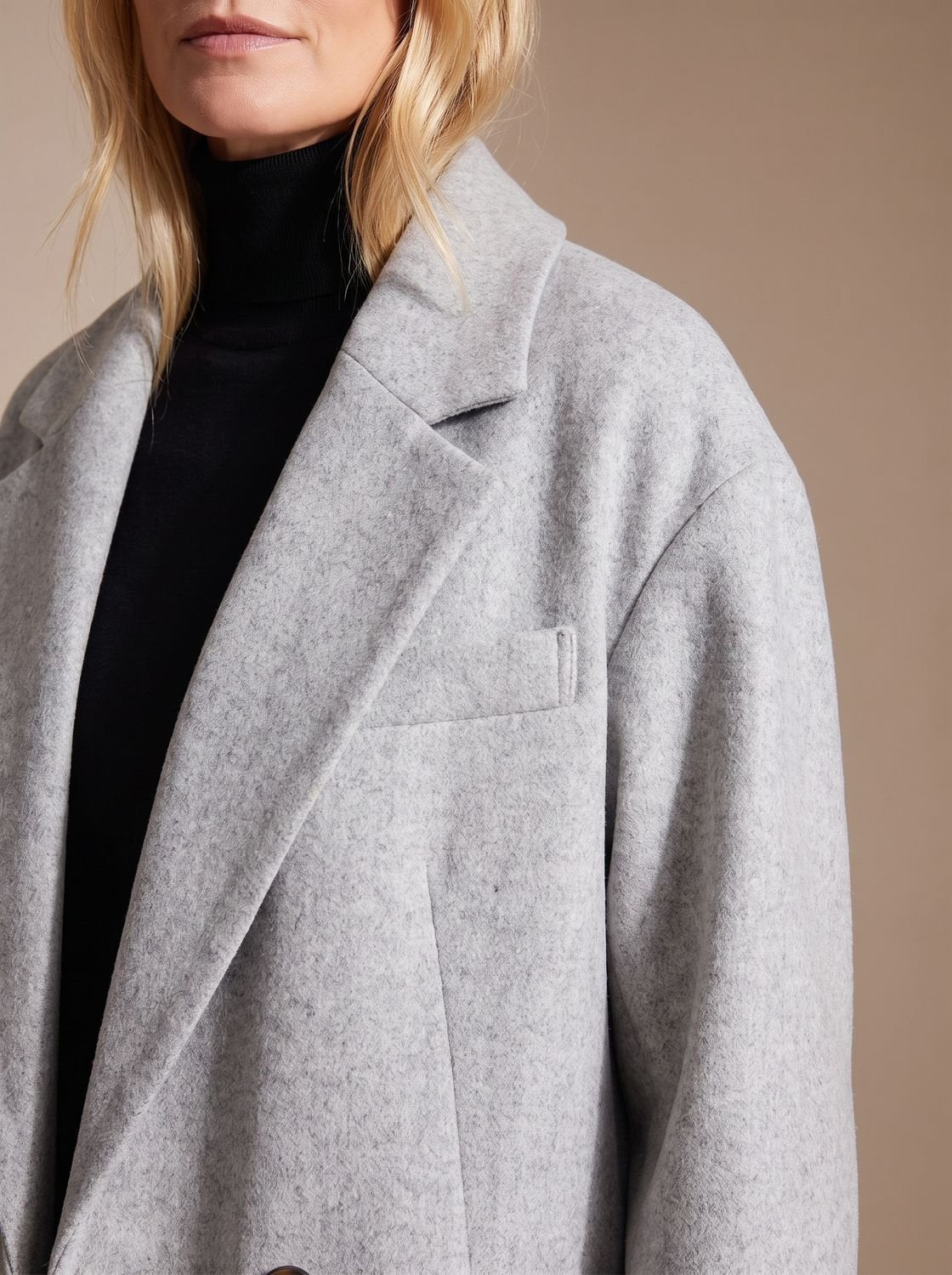 Women's Long Tailored Double-Breasted Winter Overcoat