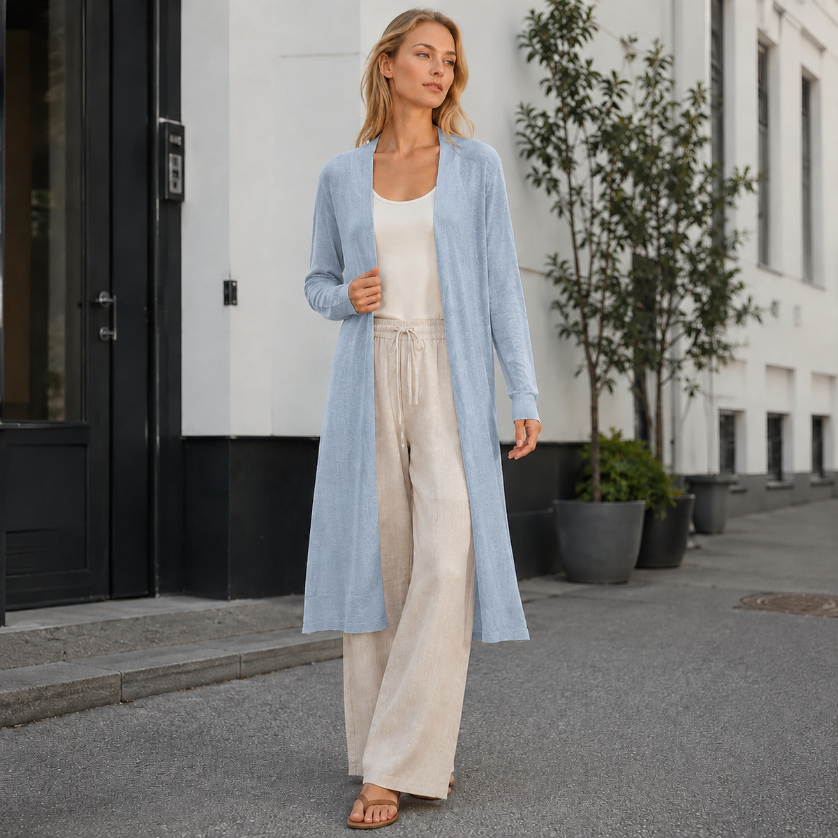 Women's Long Warm Cardigan for Layering