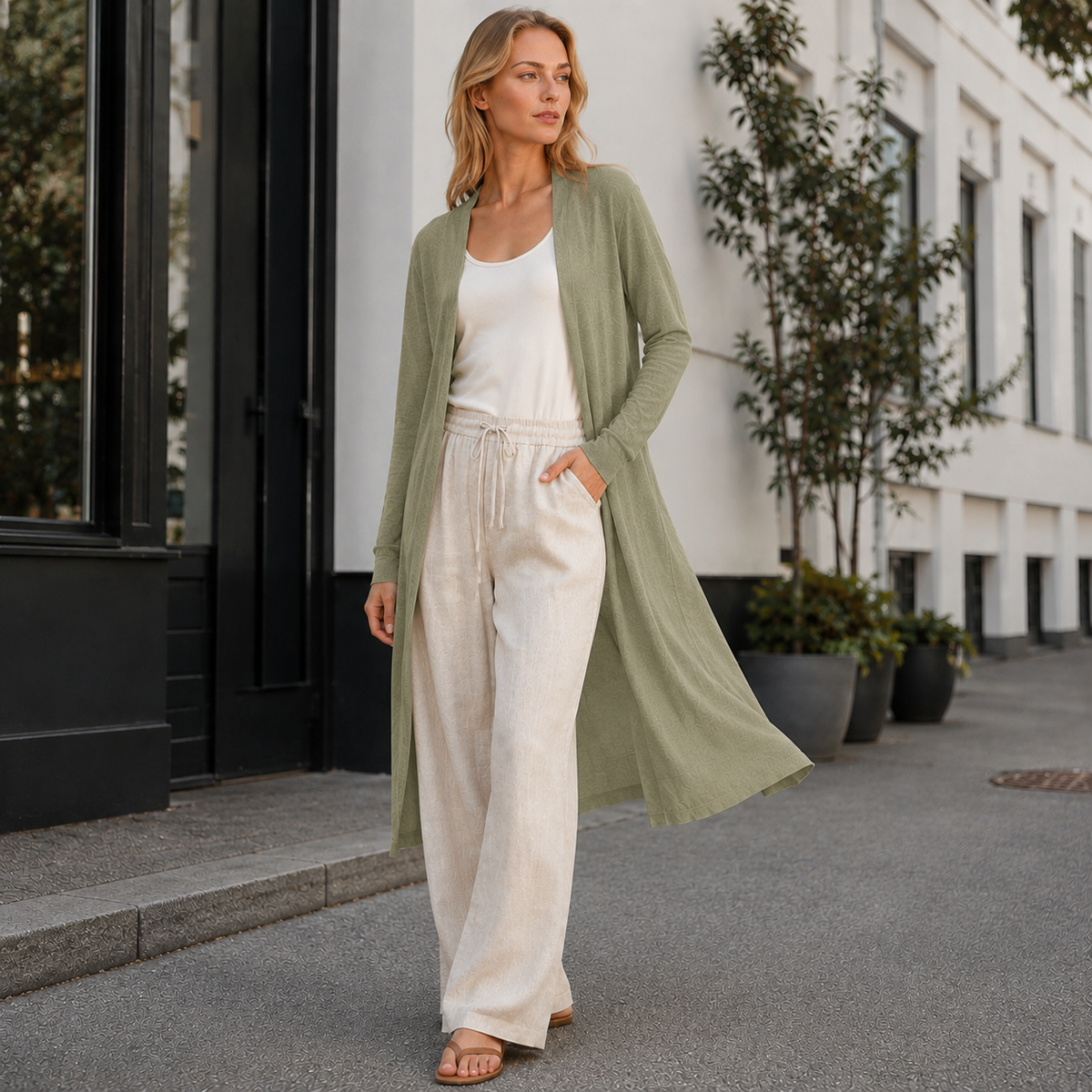 Women's Long Warm Cardigan for Layering
