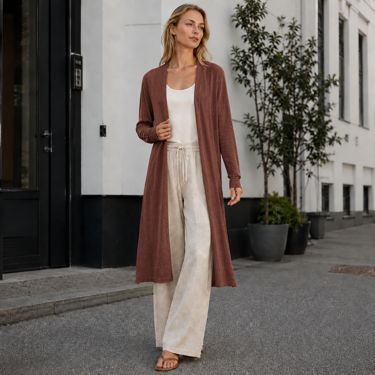 Women's Long Warm Cardigan for Layering