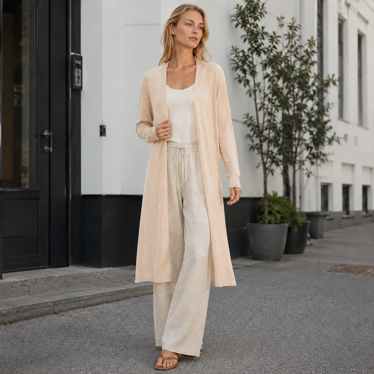 Women's Long Warm Cardigan for Layering