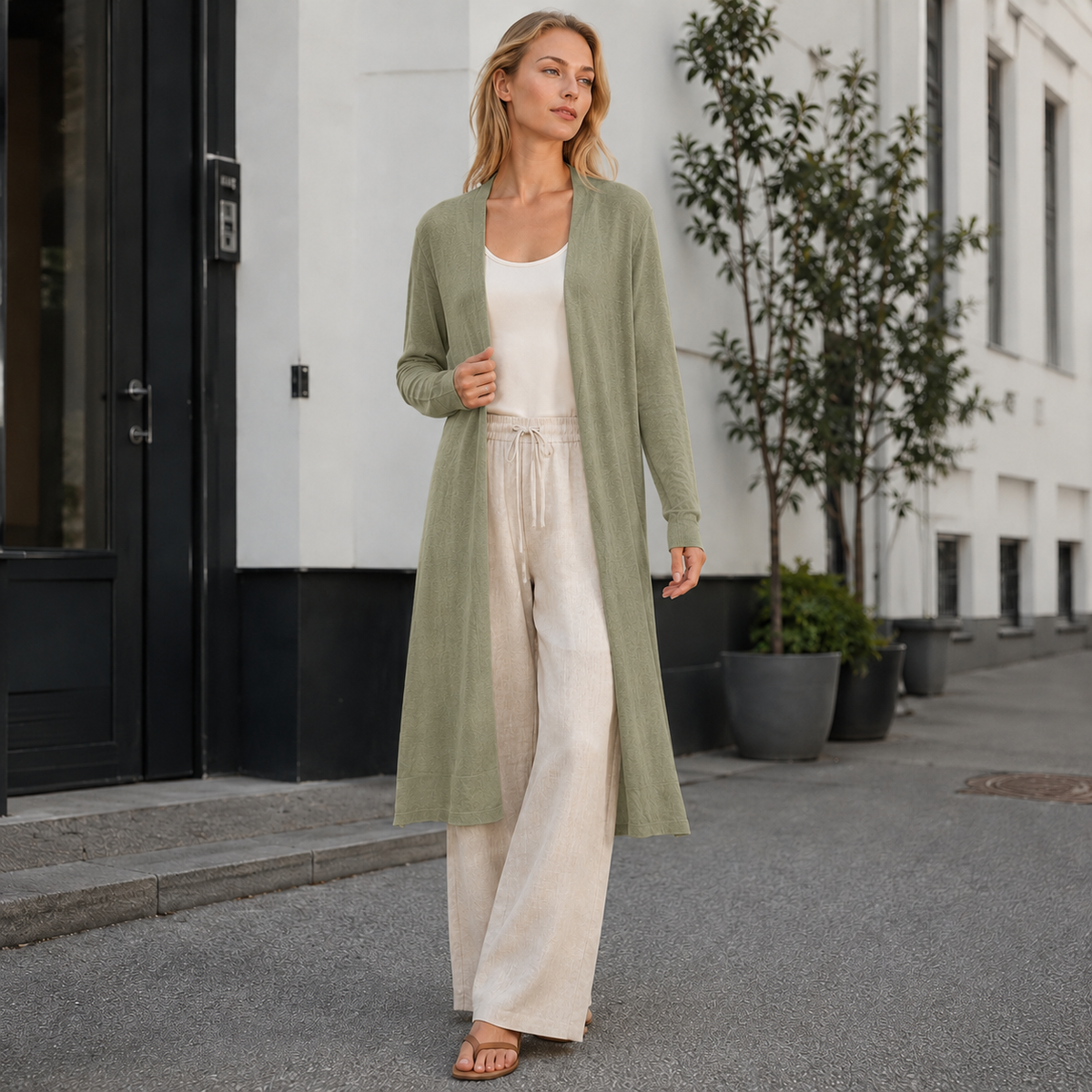 Women's Long Warm Cardigan for Layering