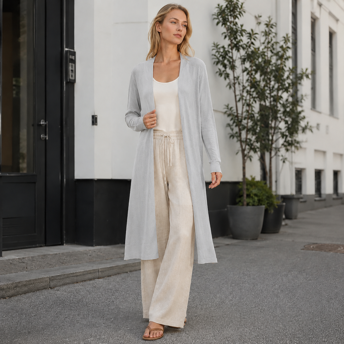 Women's Long Warm Cardigan for Layering