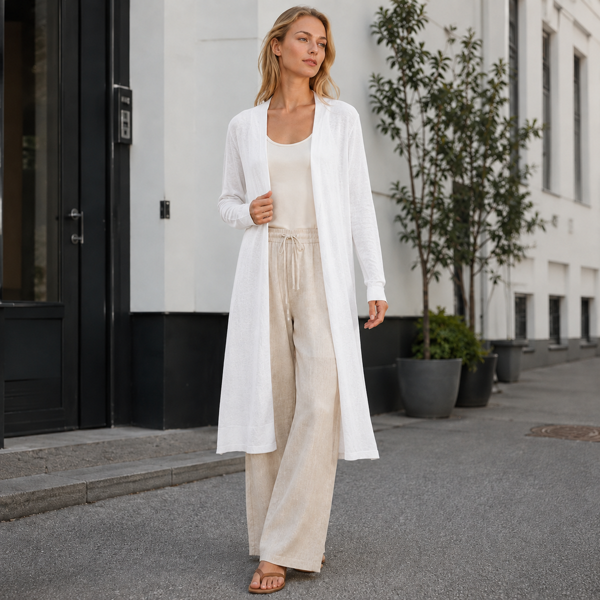 Women's Long Warm Cardigan for Layering