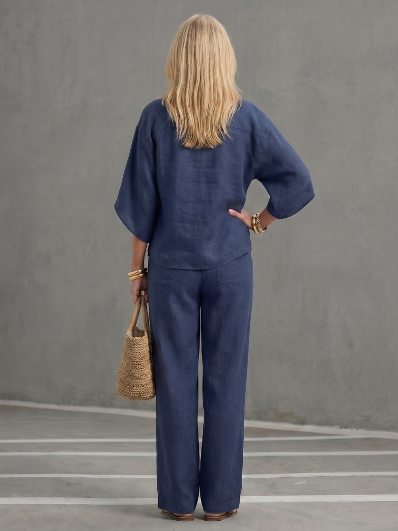 Women's Mandarin Collar Two Piece Set