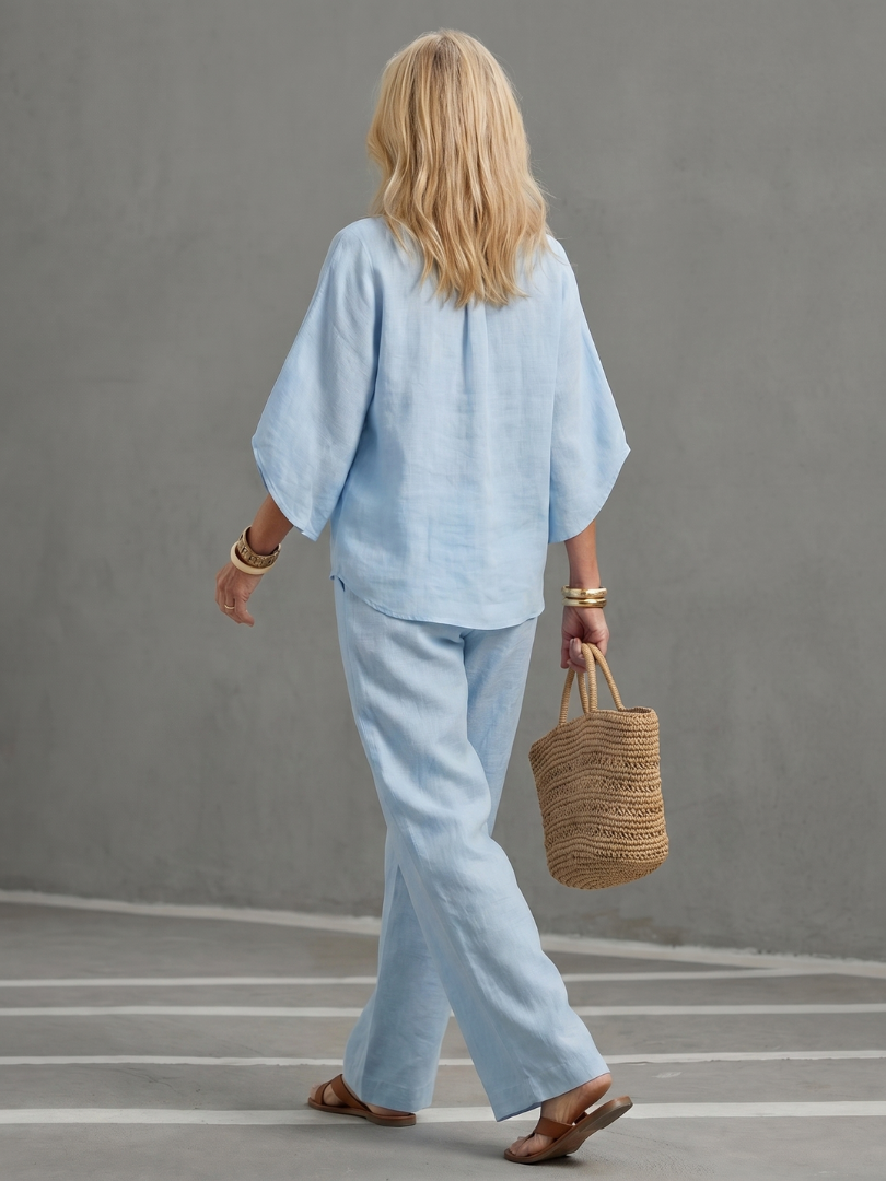 Women's Mandarin Collar Two Piece Set