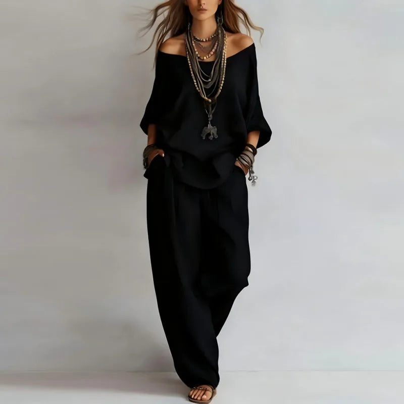 Women's Off-the-Shoulder Two Piece Set