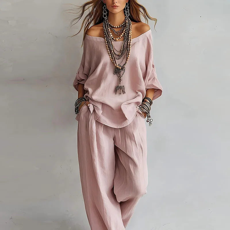 Women's Off-the-Shoulder Two Piece Set