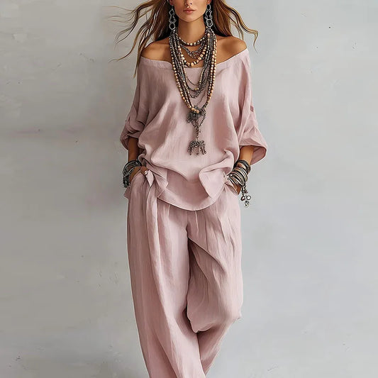 Women's Off-the-Shoulder Two Piece Set
