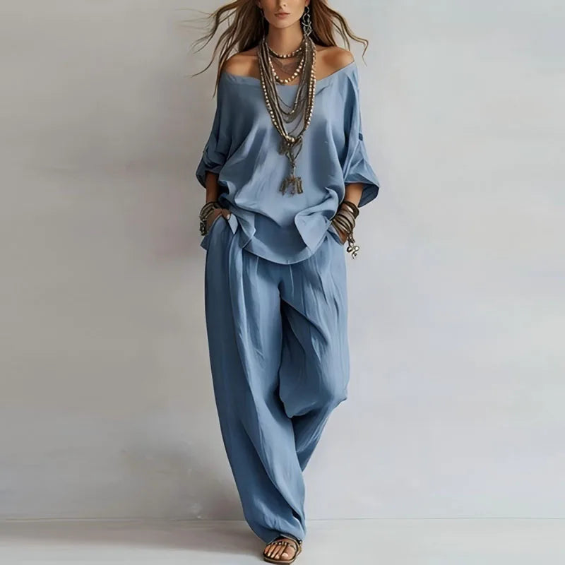 Women's Off-the-Shoulder Two Piece Set