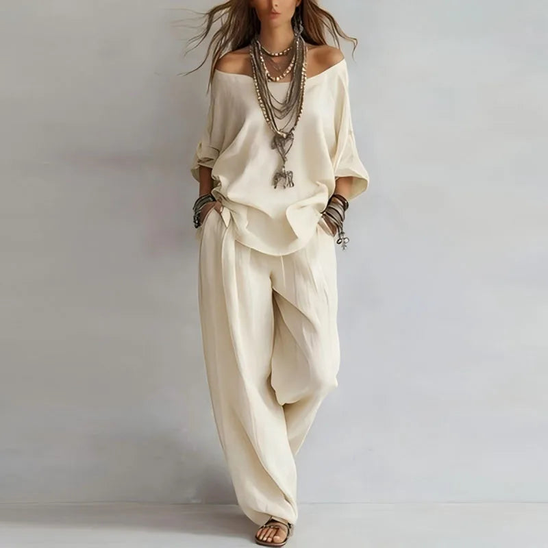 Women's Off-the-Shoulder Two Piece Set