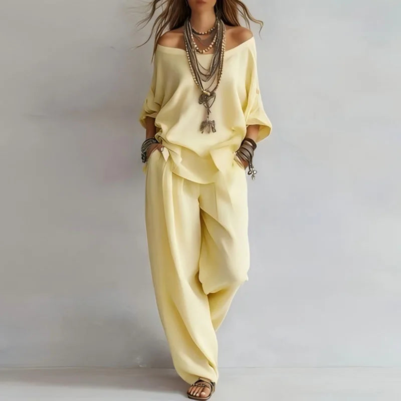 Women's Off-the-Shoulder Two Piece Set