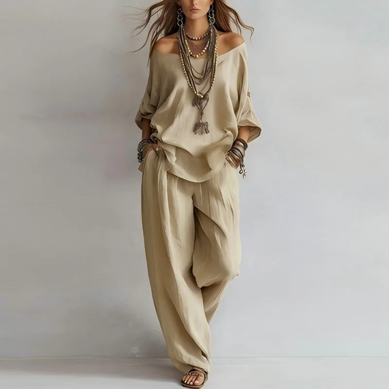 Women's Off-the-Shoulder Two Piece Set