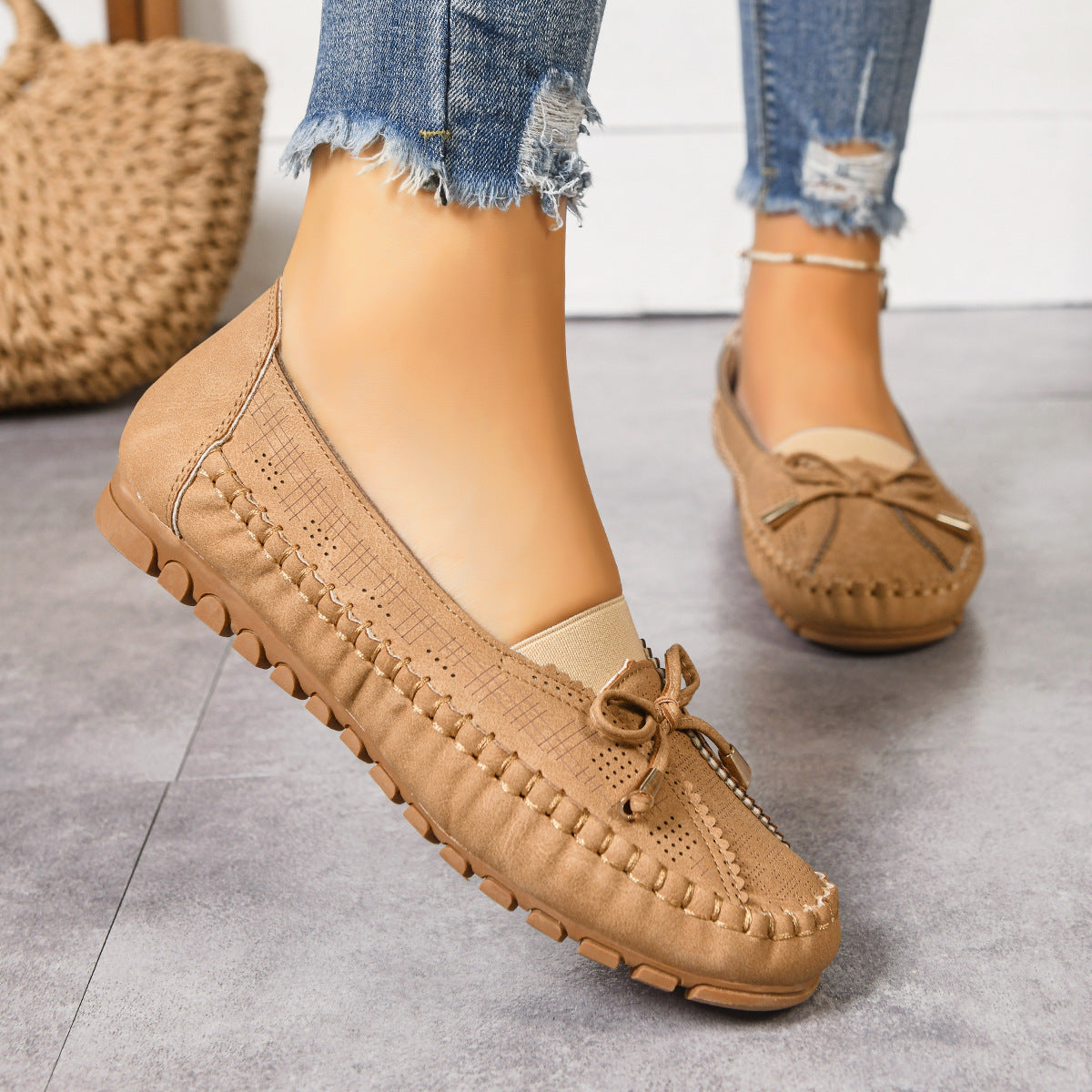 Women's Orthopedic Wide Fit Cushioned Slip-On Loafers