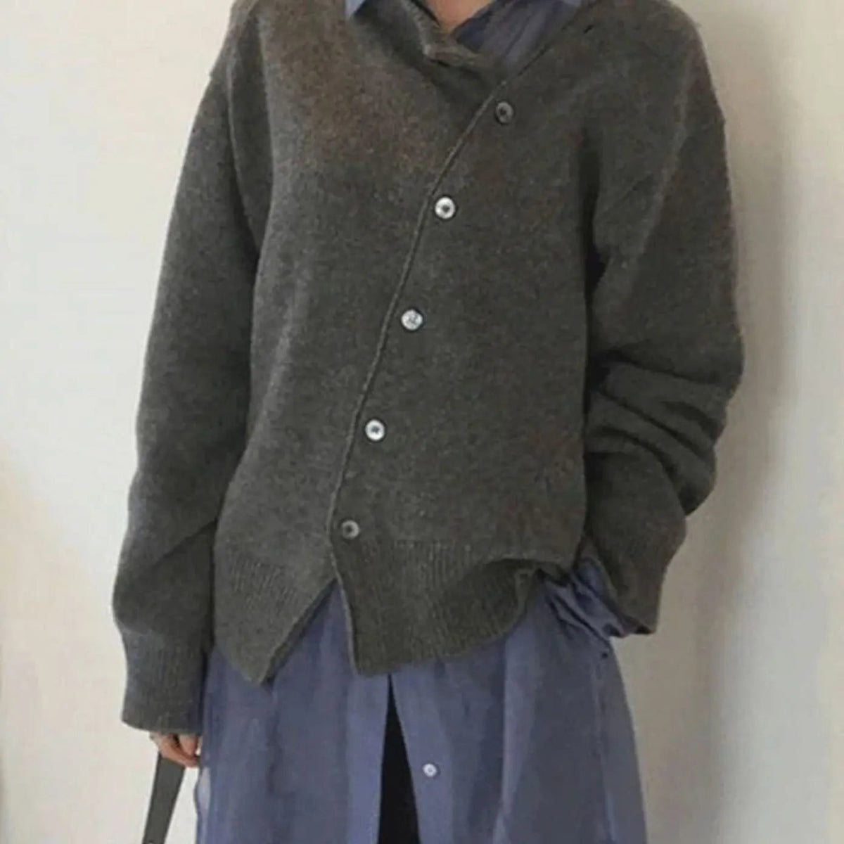Women's Oversized Chunky Knit Button-Front Ribbed Cardigan