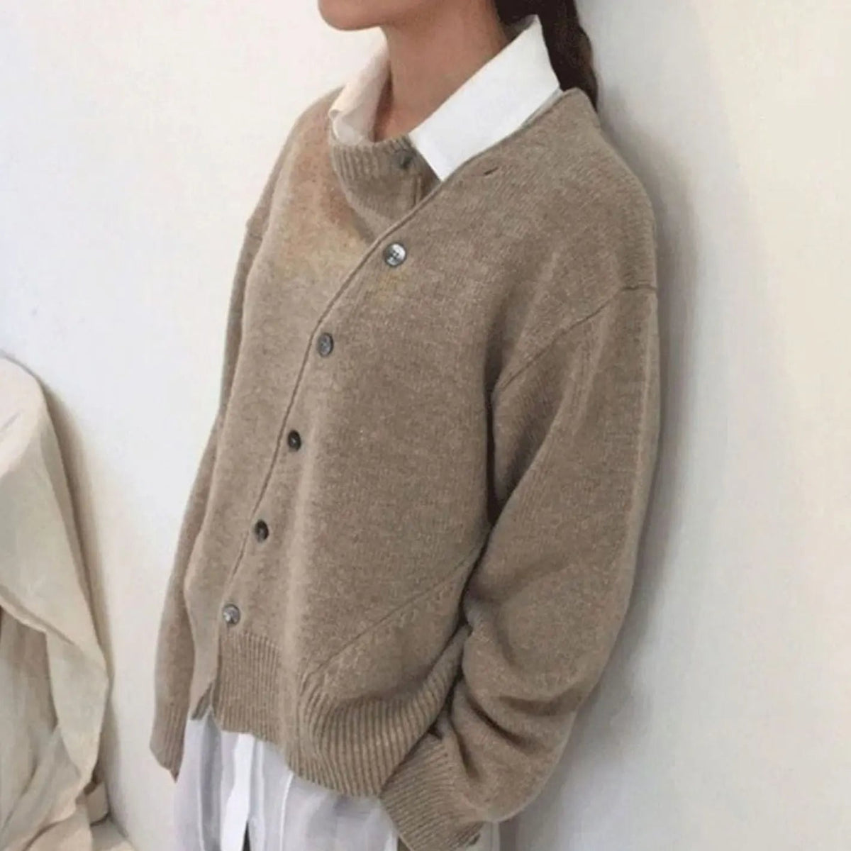 Women's Oversized Chunky Knit Button-Front Ribbed Cardigan