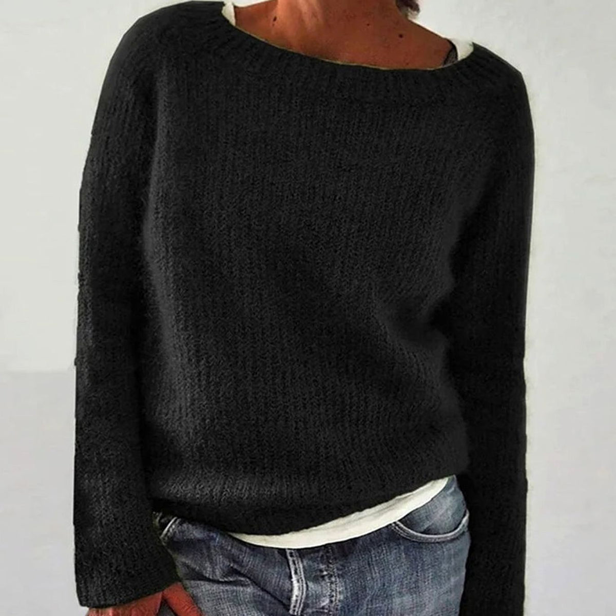 Women's Relaxed-Fit Soft Knit Pullover Sweater