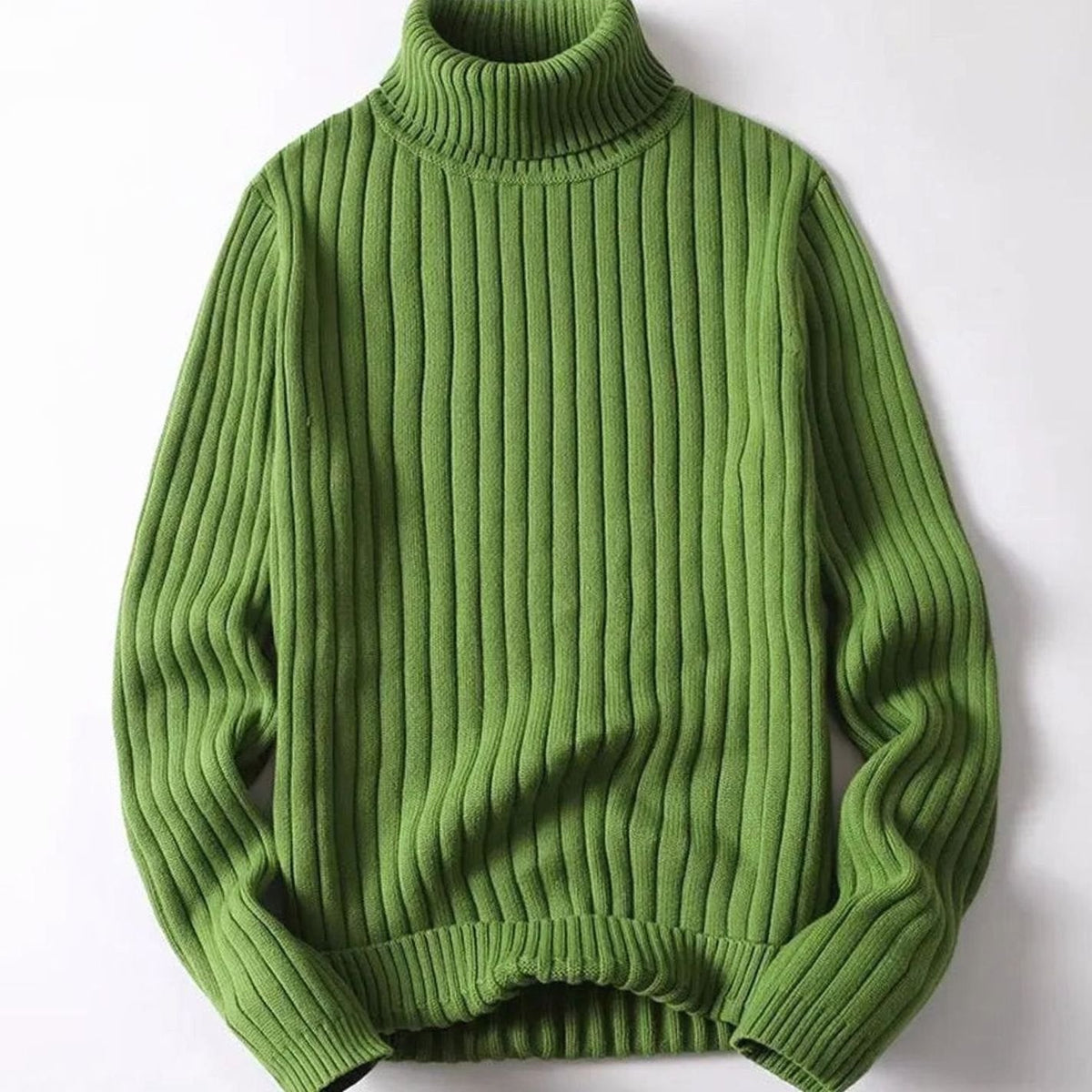 Women's Ribbed Roll Neck Knit Sweater