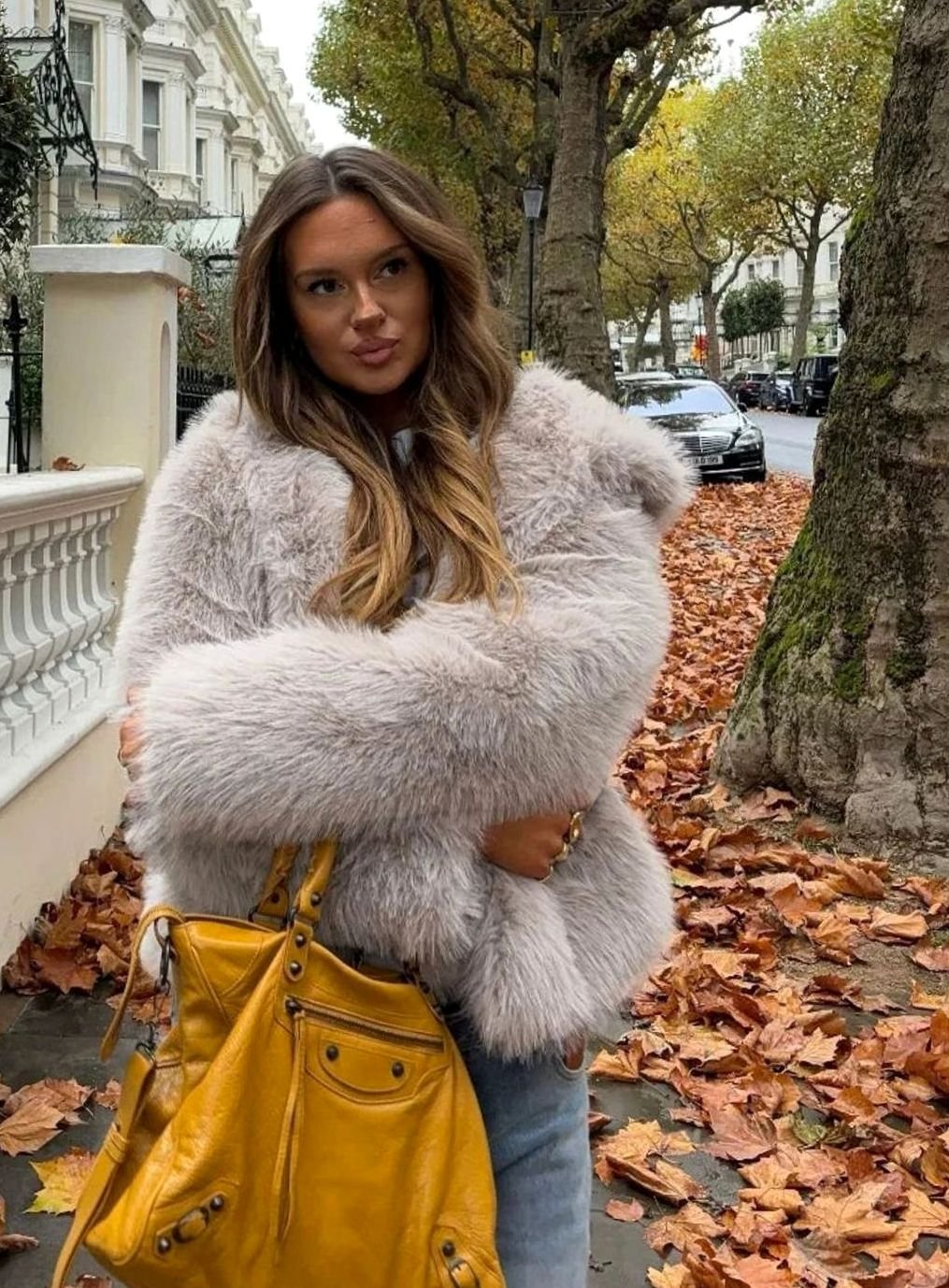 Women's Shaggy Faux Fur Short Jacket