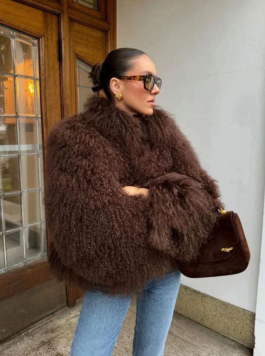 Women's Shaggy Faux Fur Short Jacket