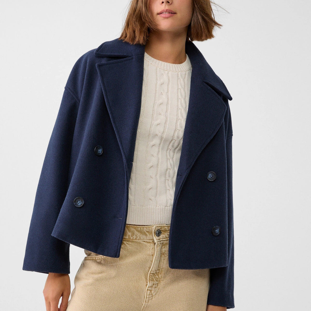 Women's Short Double-Breasted Coat