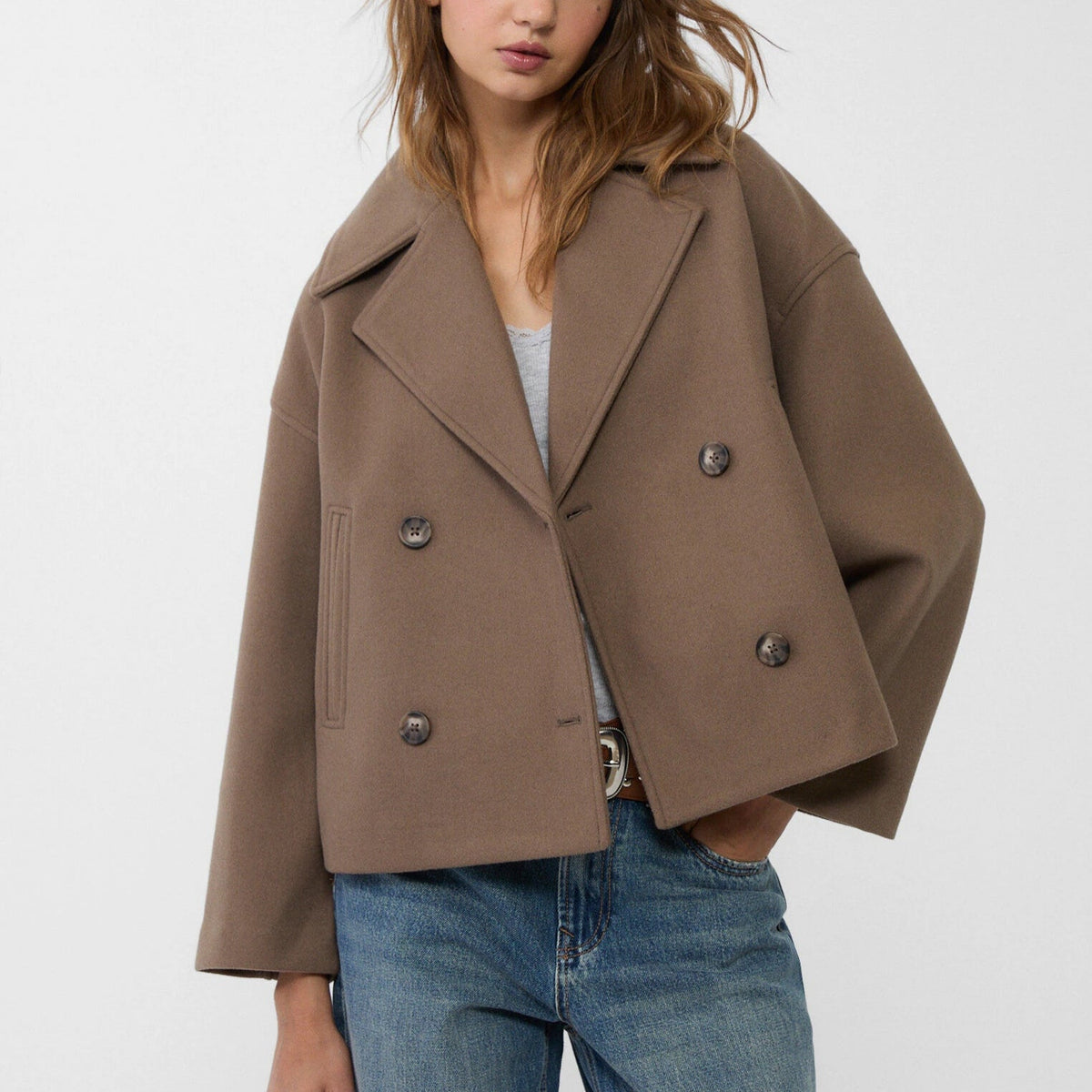 Women's Short Double-Breasted Coat