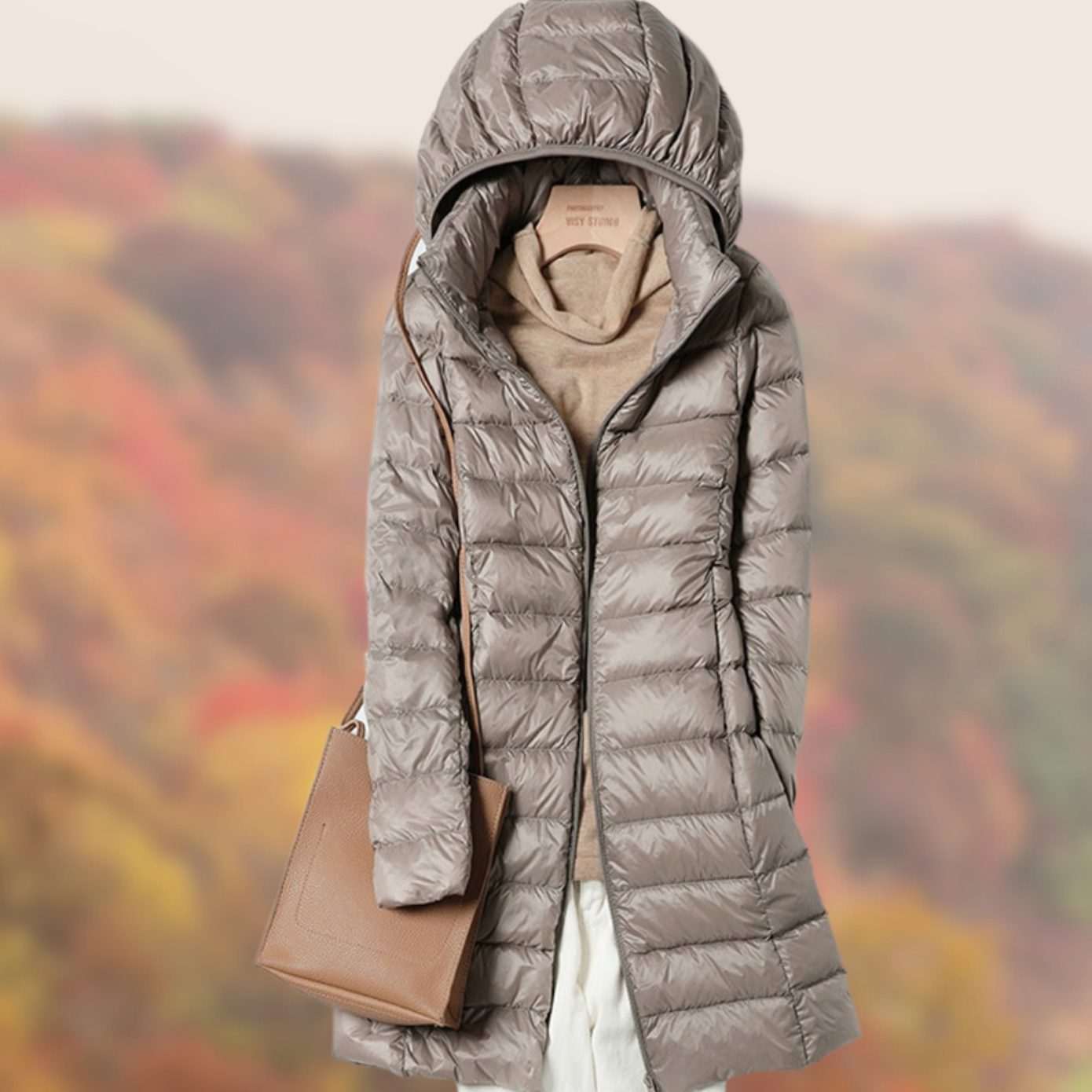 Women's Slim-Fit Hooded Long Puffer Jacket