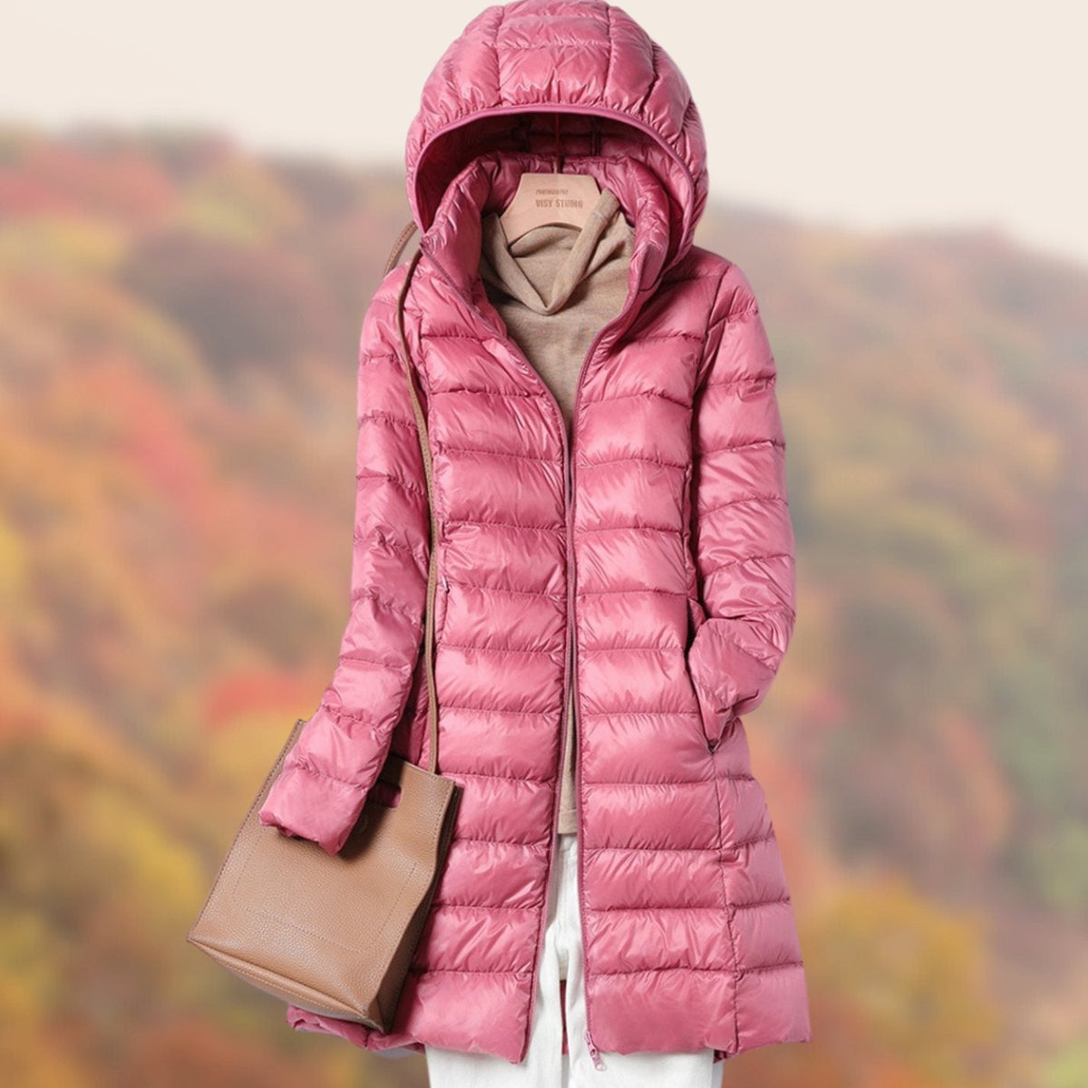Women's Slim-Fit Hooded Long Puffer Jacket