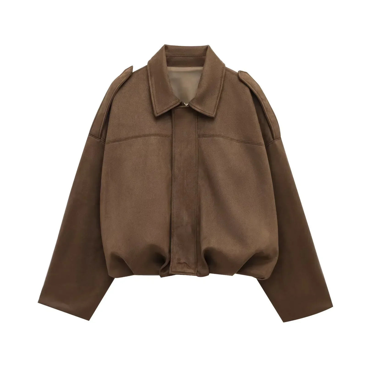 Women's Soft Oversized Suede Jacket for Everyday Style
