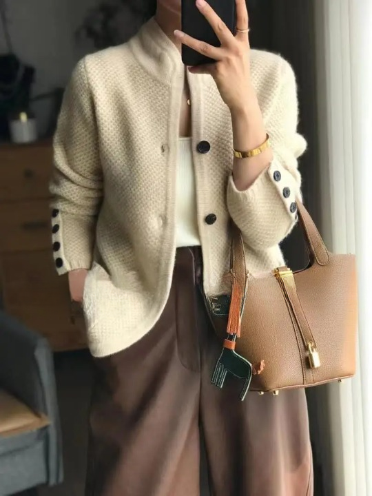 Women's Soft Wool-Blend Cardigan Jacket